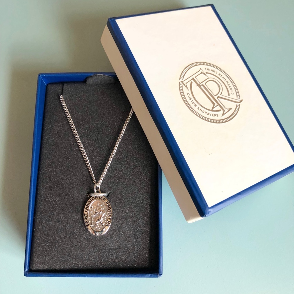 St. Christopher Sterling Silver Pendant Necklace